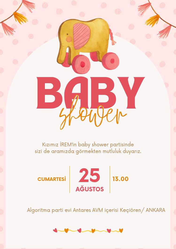BABY SHOWER DAVETİYE