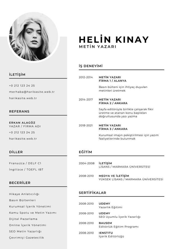 CV (ÖZGEÇMİŞ)
