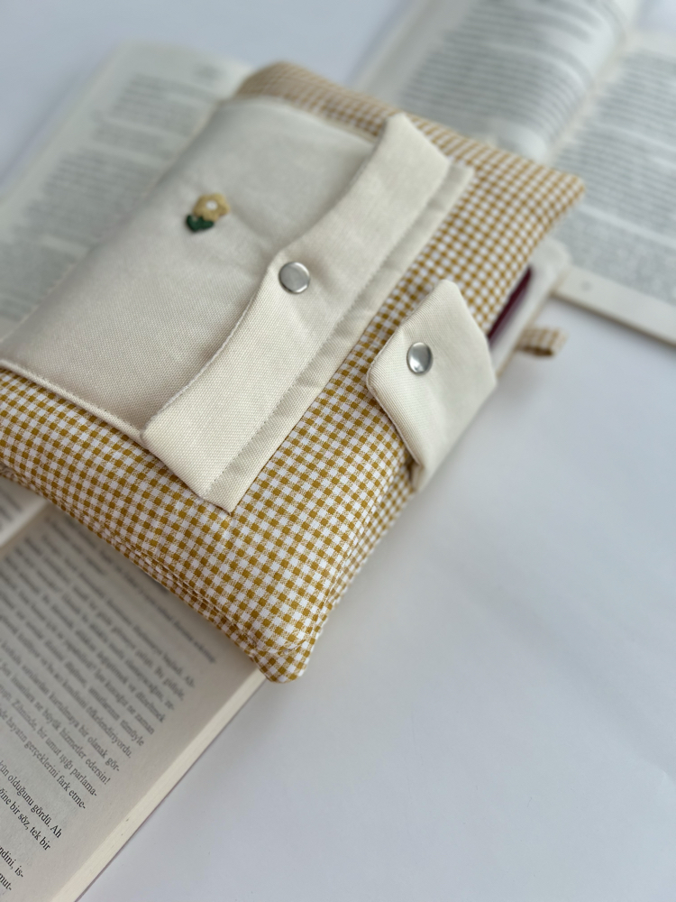 Çiçek nakış detaylı Kitap kılıfı