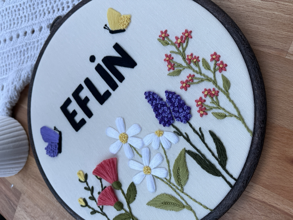 “Eflin” bebek odası kapı süsü (kişiselleştirilir)