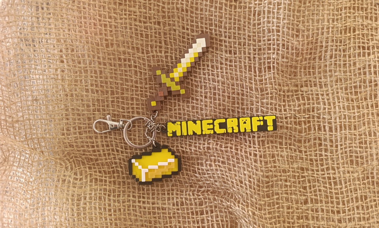 MINECRAFT Altın Kılıç (Golden Sword) Anahtarlık