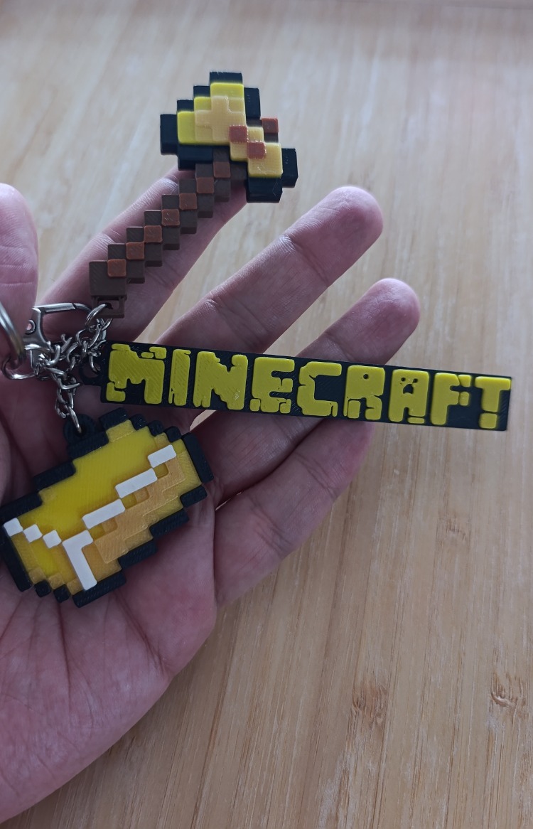 MINECRAFT Altın Balta (Golden Axe) Anahtarlık