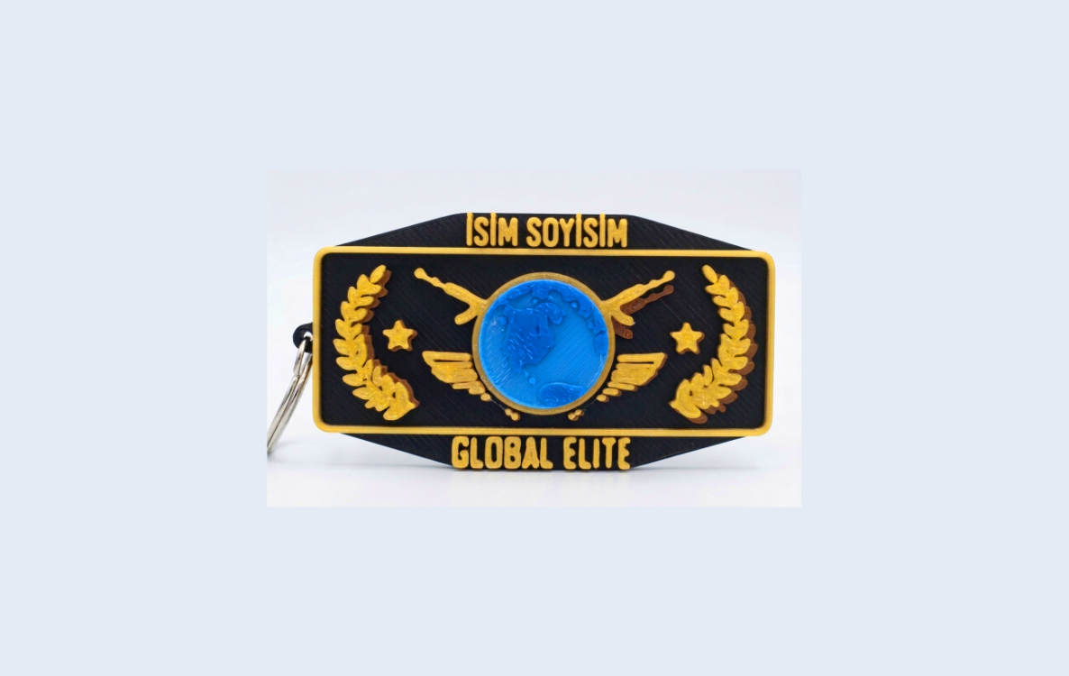 Kişiye Özel CS2 Anahtarlık - NİCKİNİZ, İSMİNİZ, ÖZELLEŞTİRİLEBİLİR YAZI