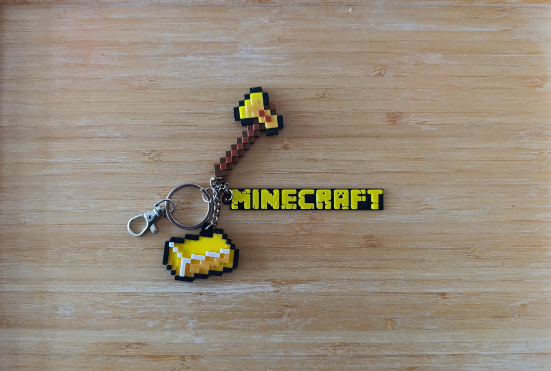 MINECRAFT Altın Balta (Golden Axe) Anahtarlık