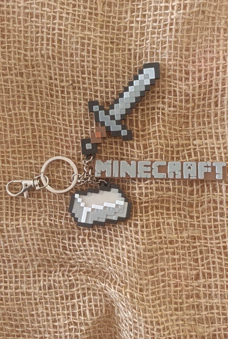 MINECRAFT Demir Kılıç (Iron Sword) Anahtarlık