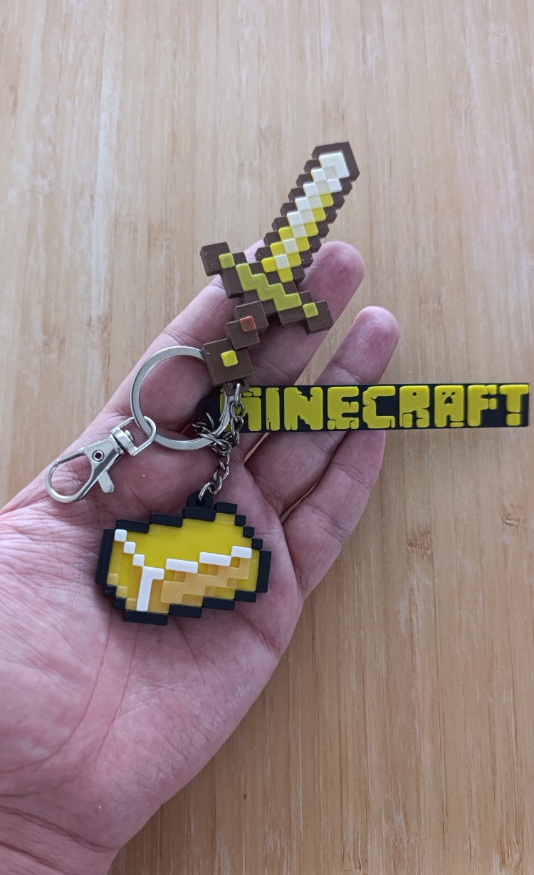 MINECRAFT Altın Kılıç (Golden Sword) Anahtarlık
