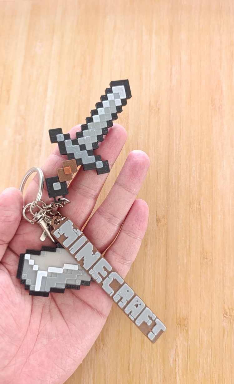 MINECRAFT Demir Kılıç (Iron Sword) Anahtarlık