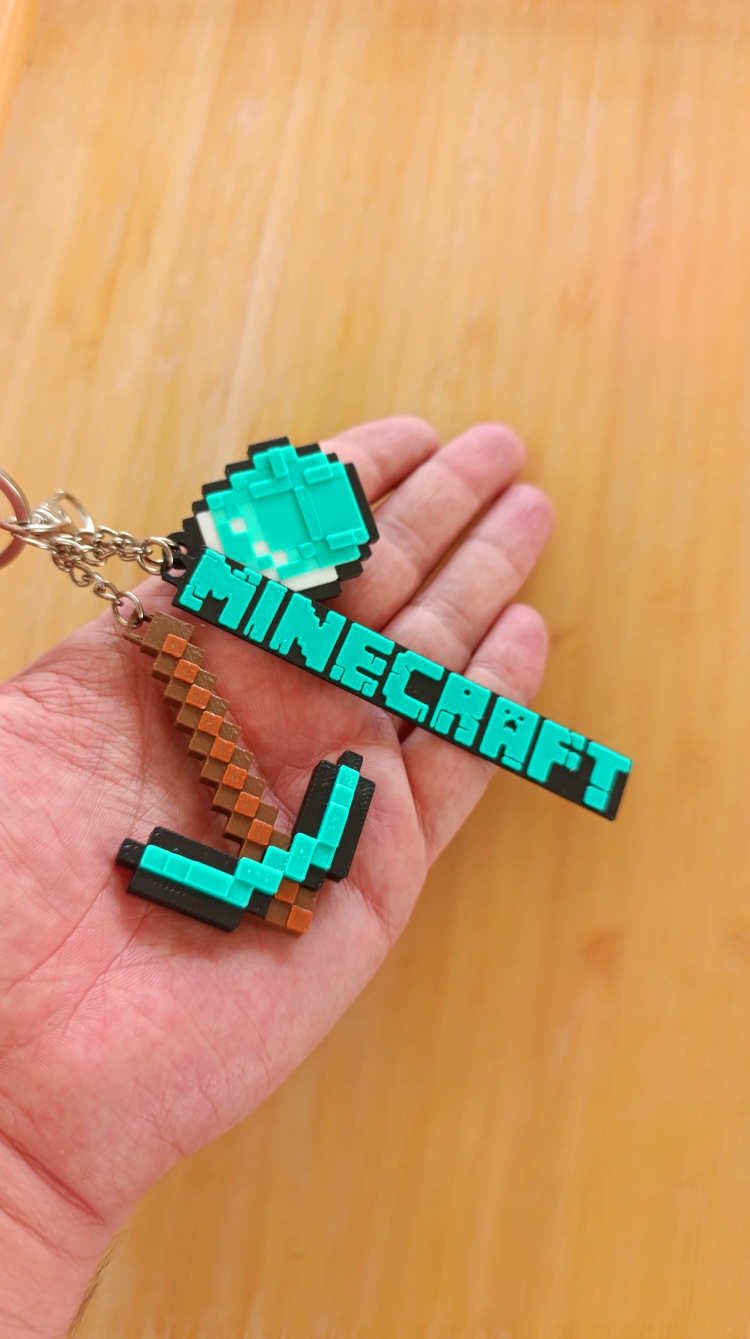 MINECRAFT Elmas Kazma (Diamond Pickaxe) Anahtarlık