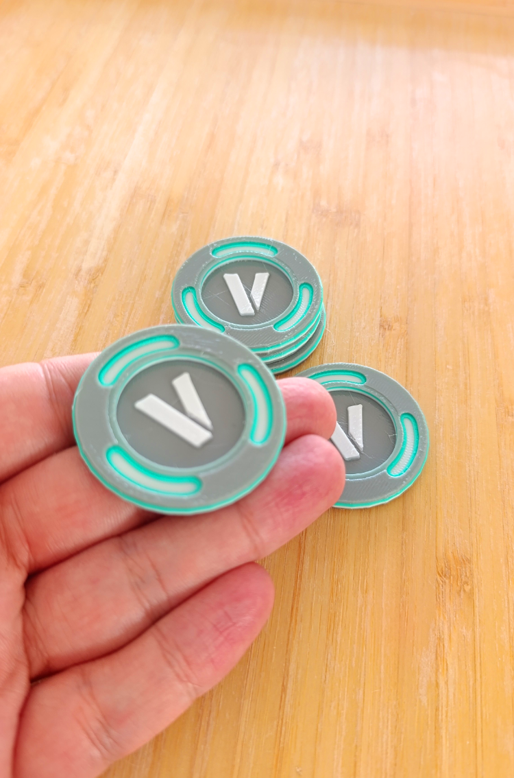 FORTNITE VBucks Coin (10 Adet) Figürü | 3D Baskı Tasarım