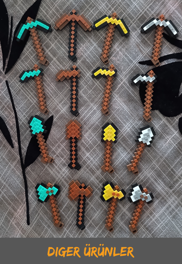 MINECRAFT Altın Balta (Golden Axe) Anahtarlık