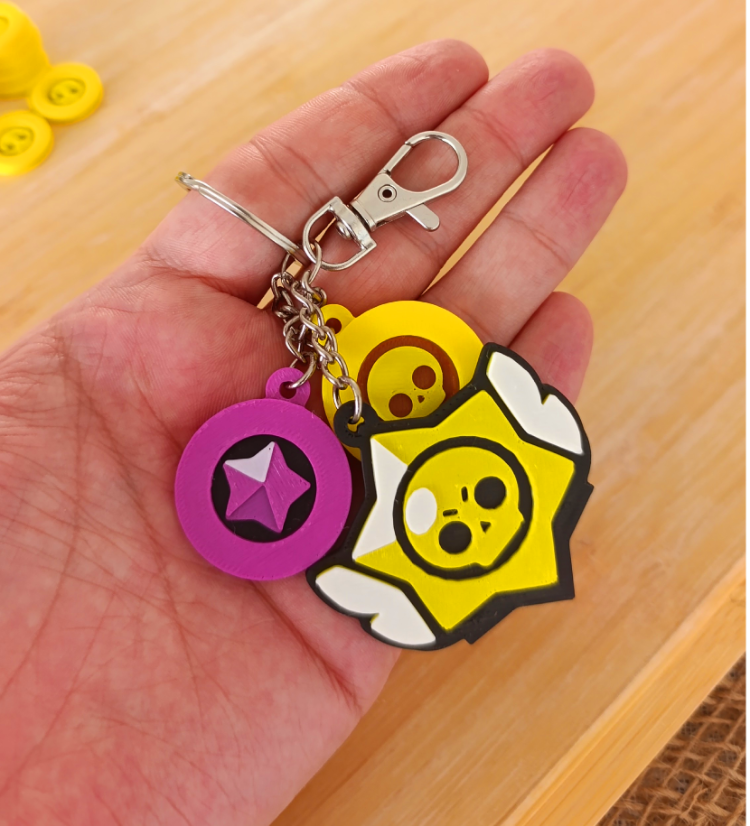 BRAWL STARS Logo ve Coin Anahtarlık
