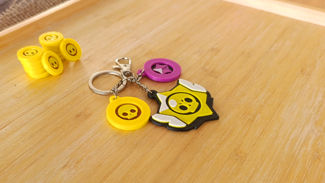 BRAWL STARS Logo ve Coin Anahtarlık