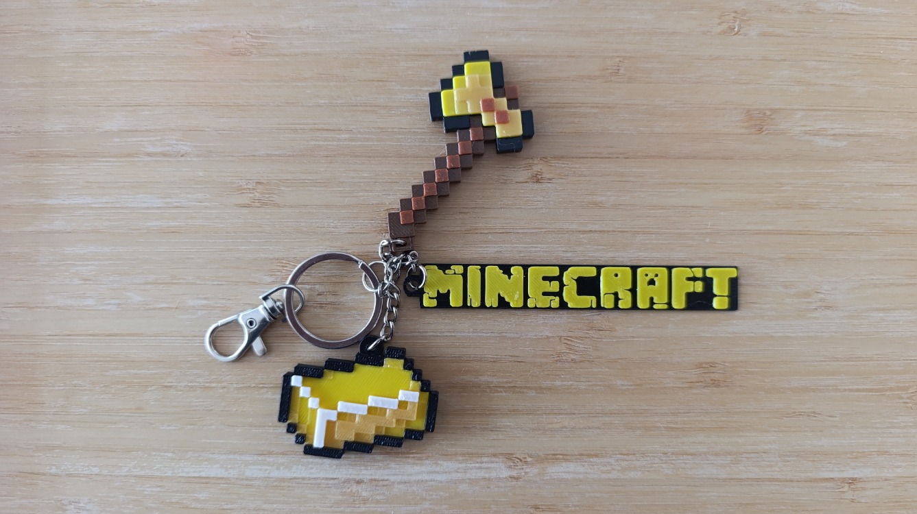 MINECRAFT Altın Balta (Golden Axe) Anahtarlık