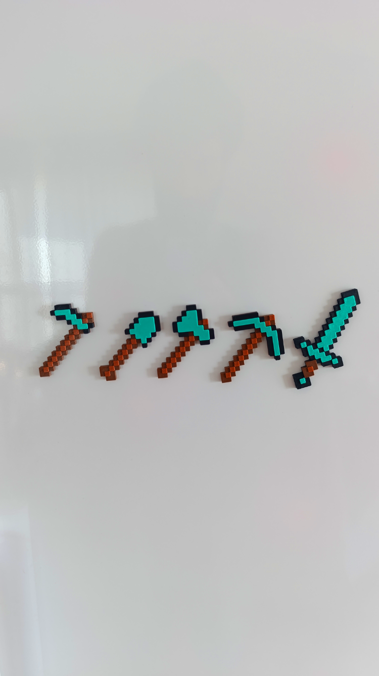 MINECRAFT Elmas Magnet Seti