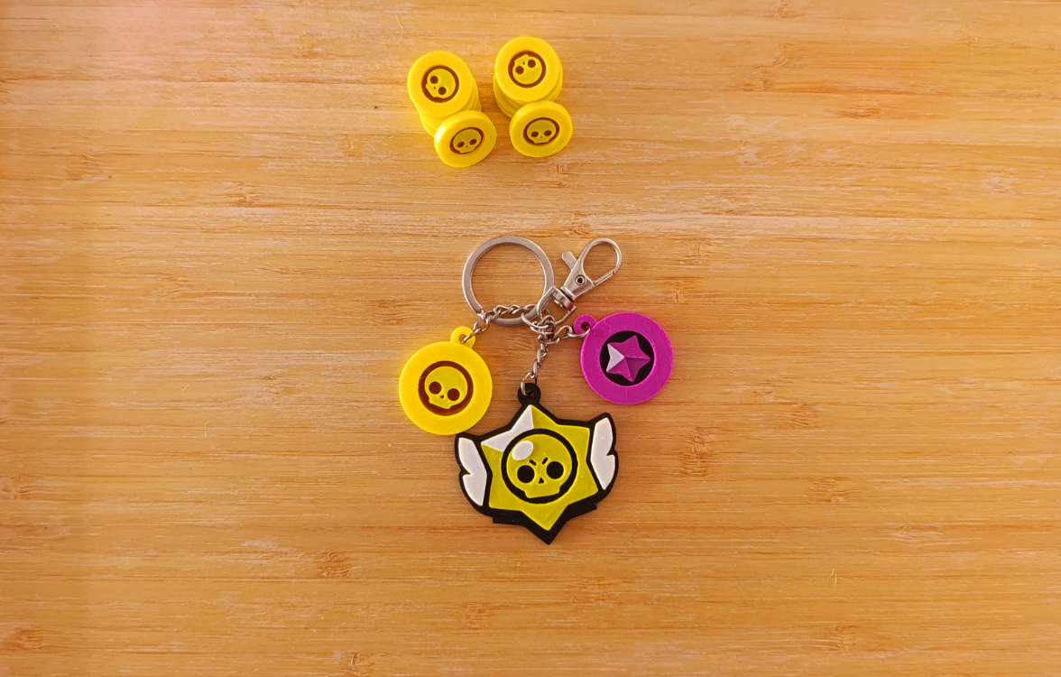 BRAWL STARS Logo ve Coin Anahtarlık