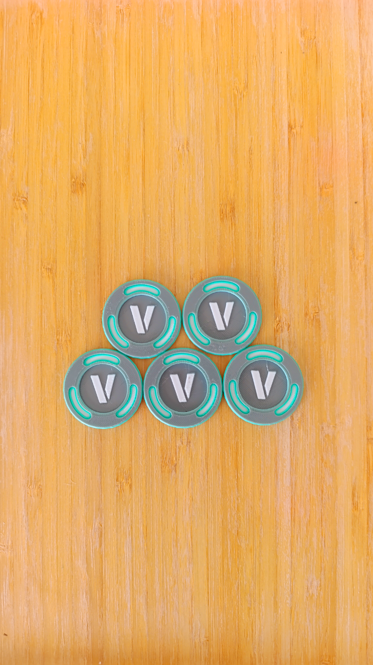 FORTNITE VBucks Coin (10 Adet) Figürü | 3D Baskı Tasarım