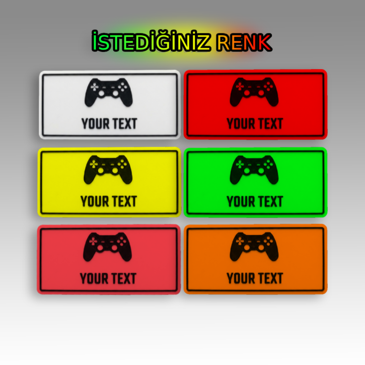İsminize Özel Gamer Tabela