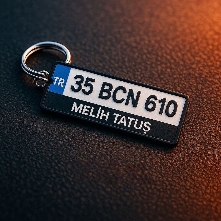 Kişiye Özel 3D Mini Plaka Anahtarlık