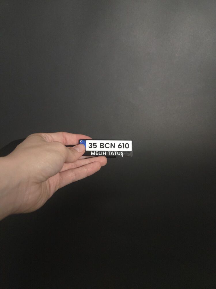 Kişiye Özel 3D Mini Plaka Anahtarlık
