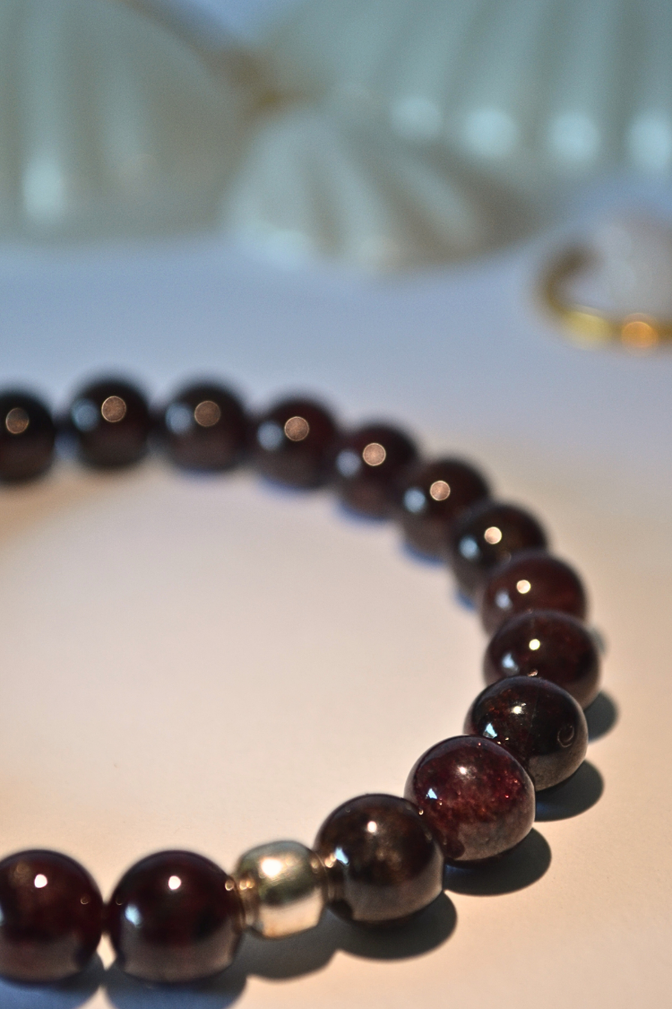 Garnet Bileklik Doğaltaş 8mm 