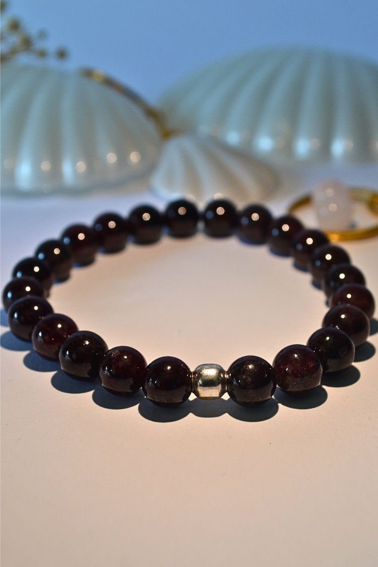 Garnet Bileklik Doğaltaş 8mm 