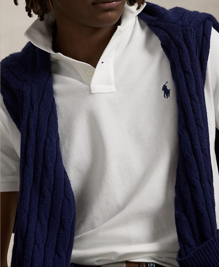 Ralph Lauren yakalı T-shirt ( Beyaz )