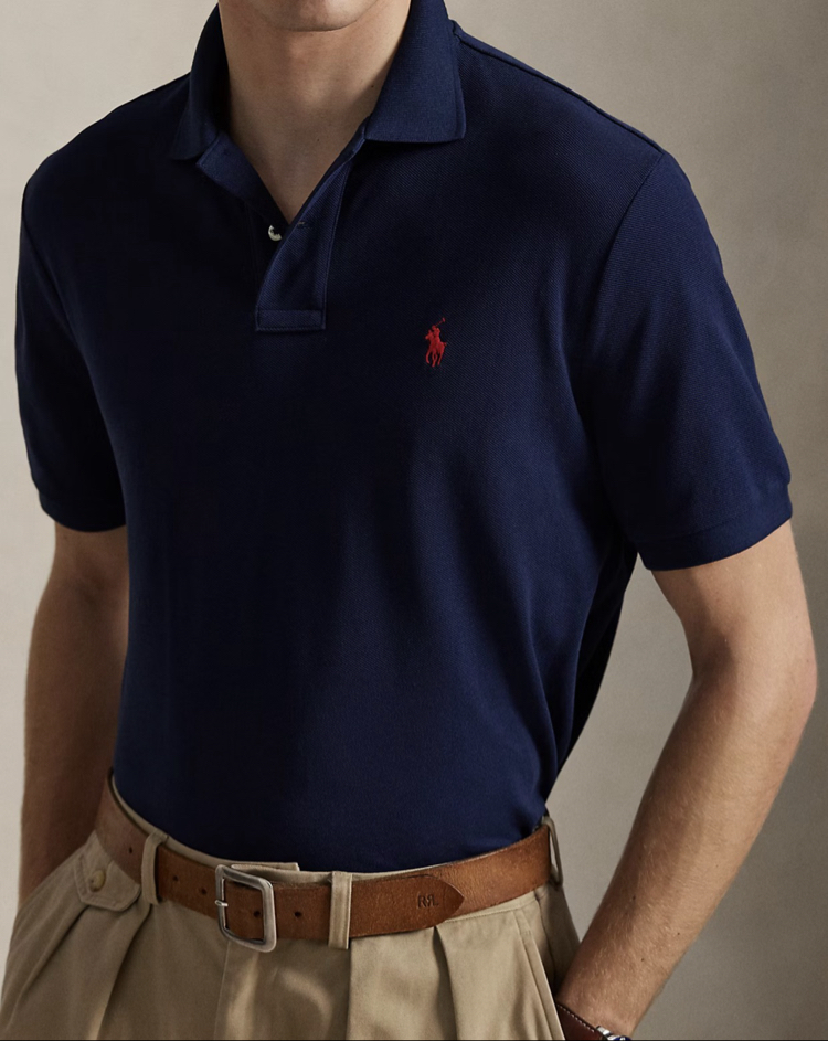 Ralph Lauren yakalı T-shirt ( Lacivert )