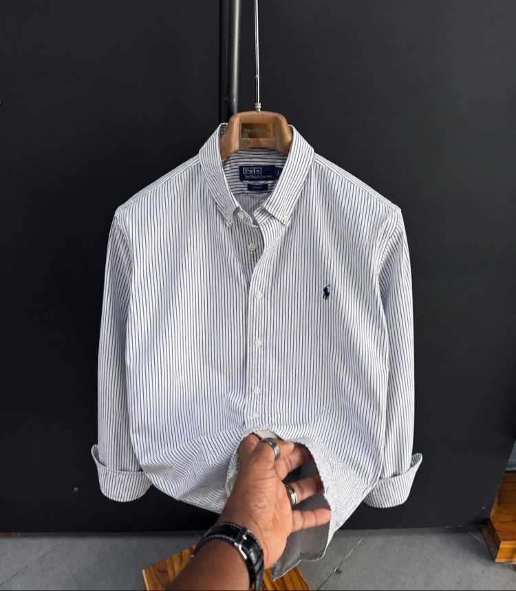 Polo Ralph Lauren Çizgili gömlek ( Mavi & Beyaz ) Slim fit
