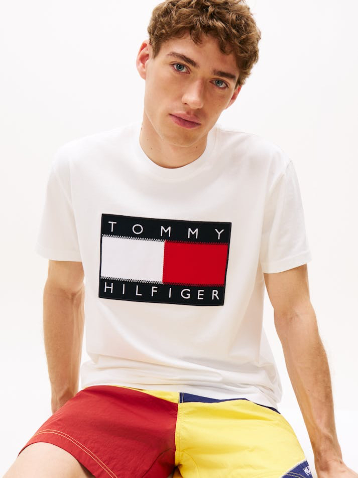 Tommy Hilfiger flag tişört ( beyaz )