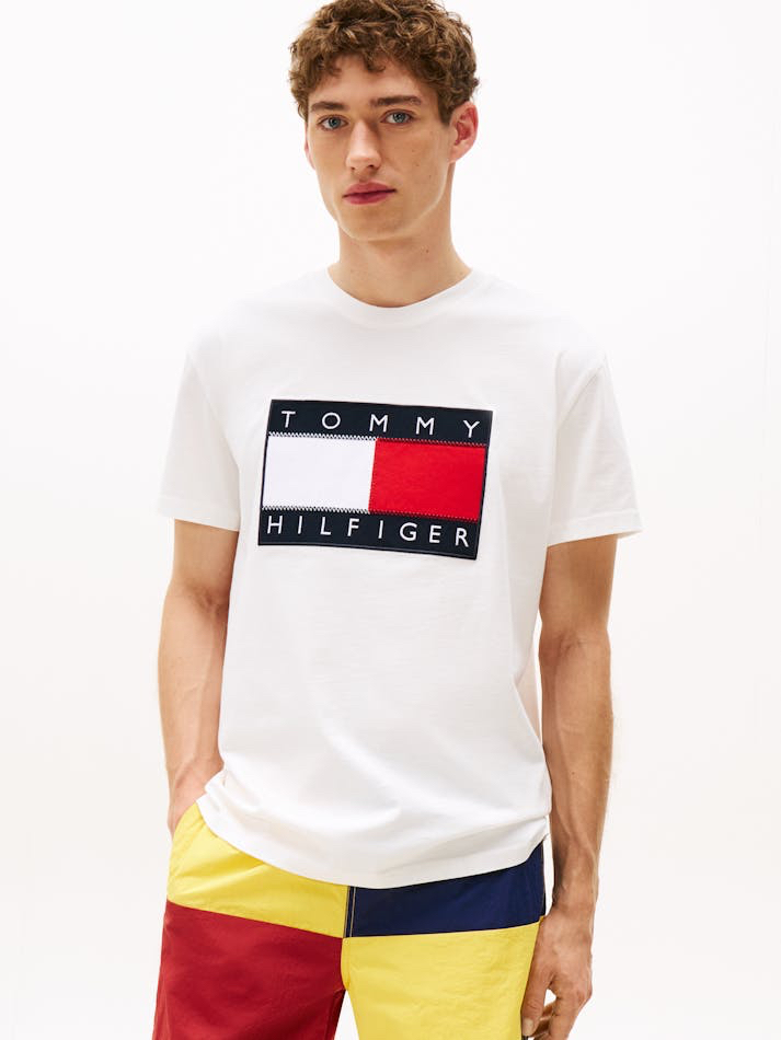 Tommy Hilfiger flag tişört ( beyaz )