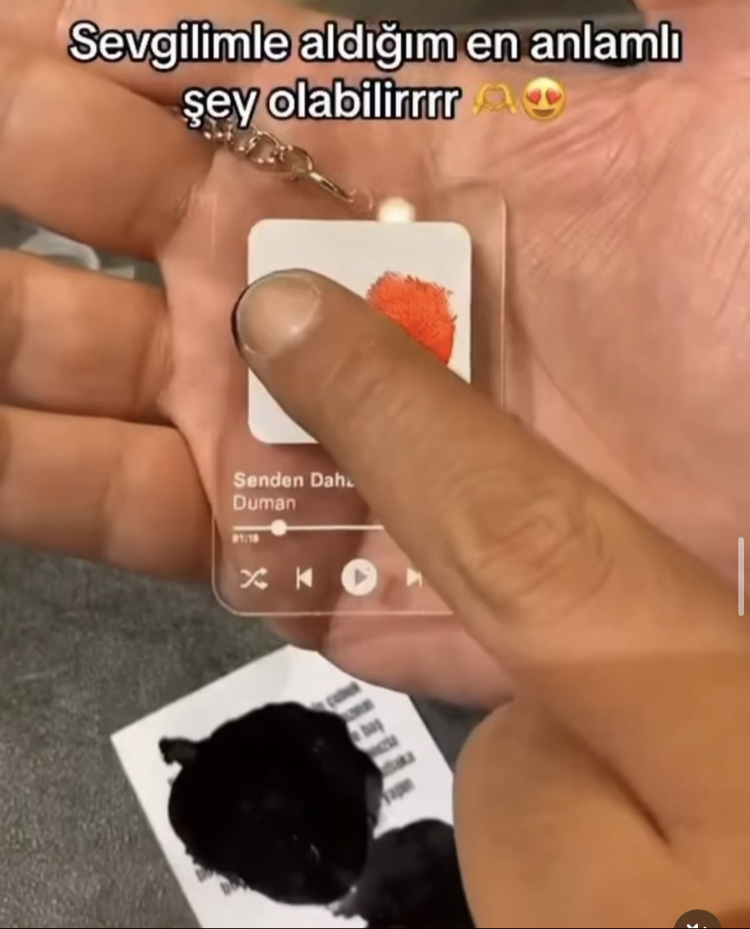 Parmak izli anahtarlık