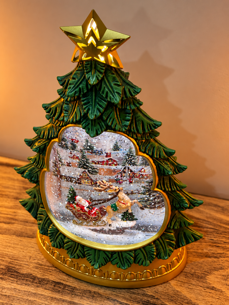 Işıltılı Noel Kar Küresi Köyü