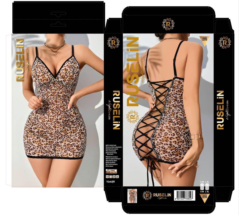 RUSELİN LEOPAR FANTAZİ GECELİK