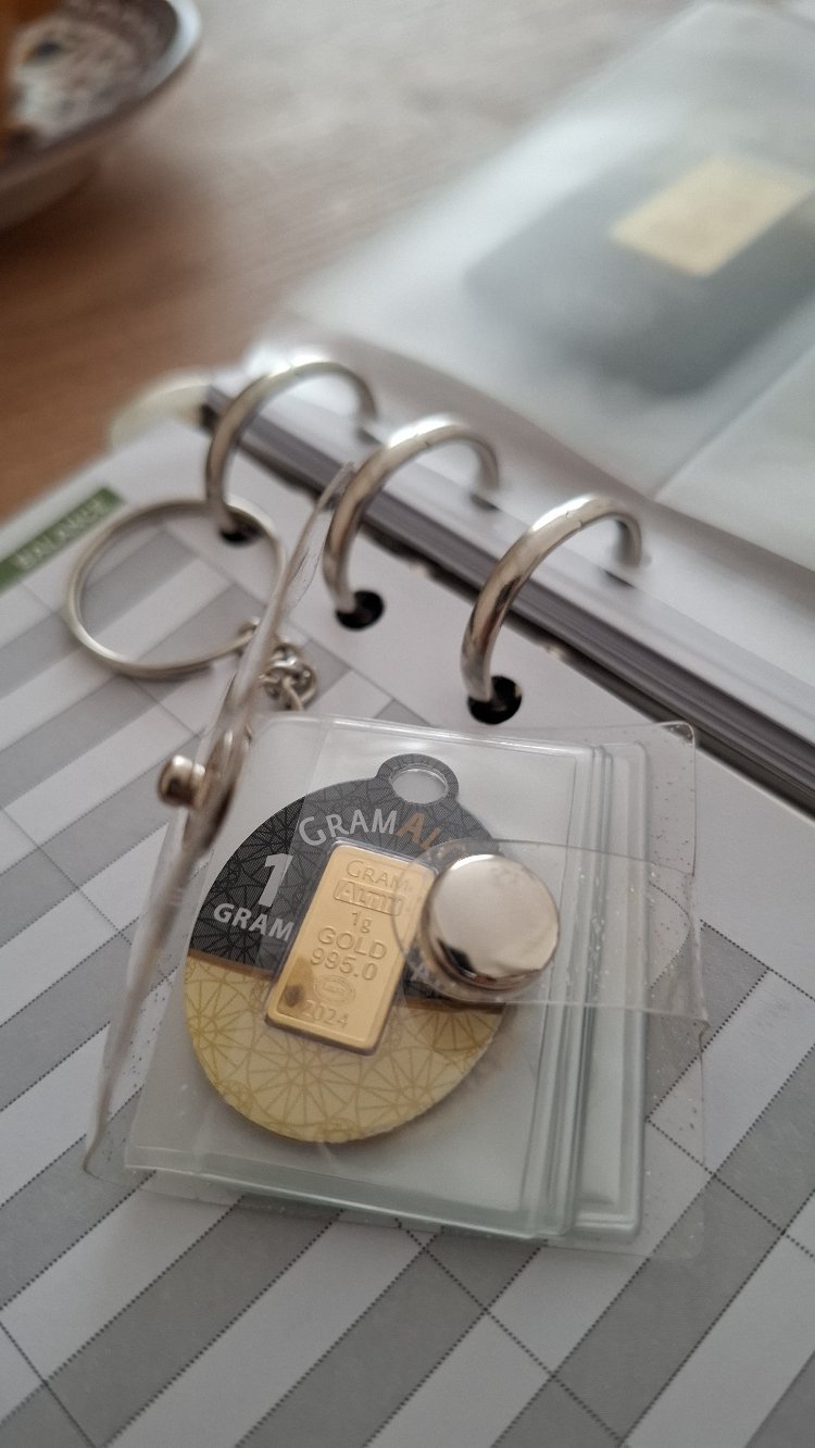 Çıtçıtlı Mini Parıltılı Altın cüzdanı