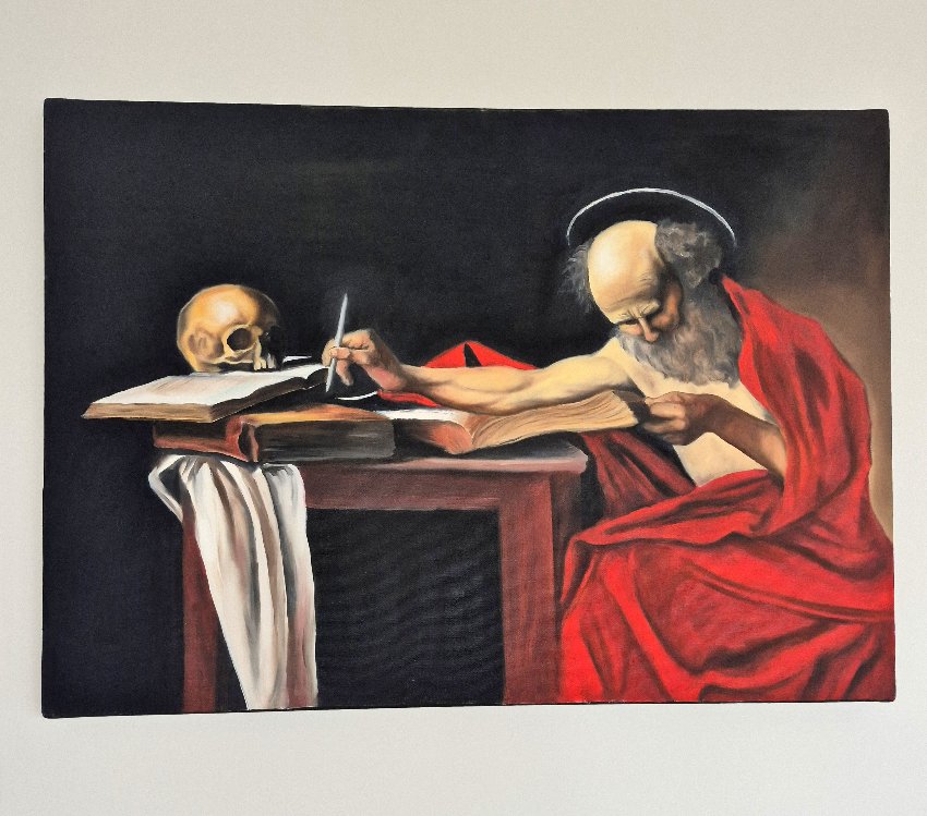 Saint Jerome Writing-Caravaggio Röprodüksiyon