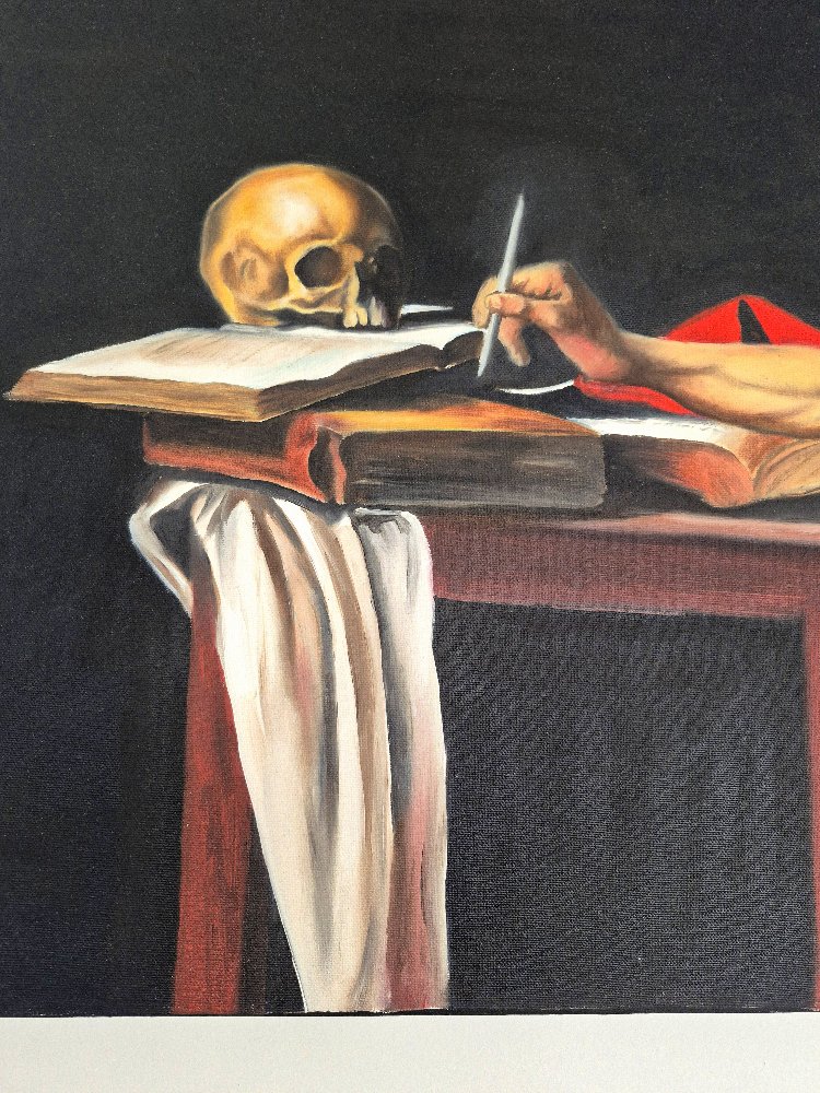 Saint Jerome Writing-Caravaggio Röprodüksiyon