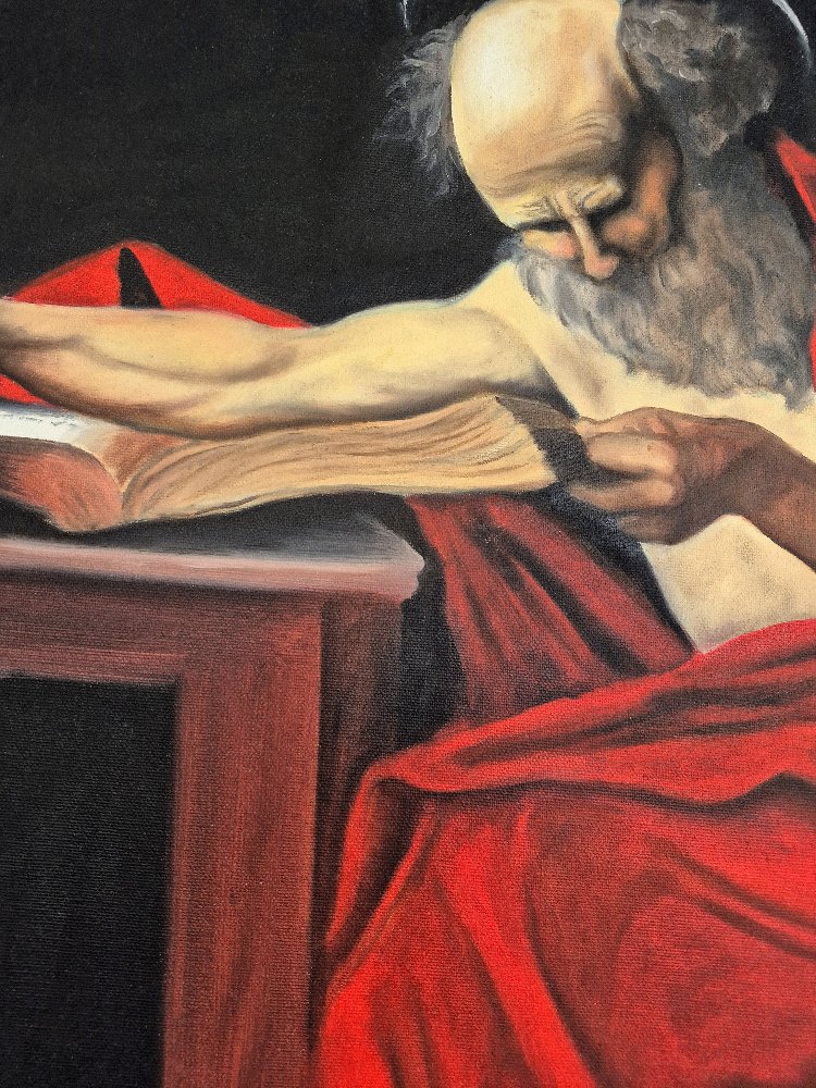 Saint Jerome Writing-Caravaggio Röprodüksiyon