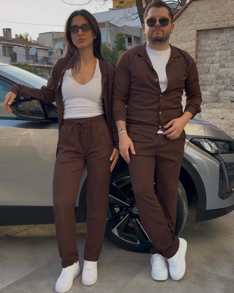 BÜRÜMCÜK TAKIM EŞ KOMBİNİ KAHVE