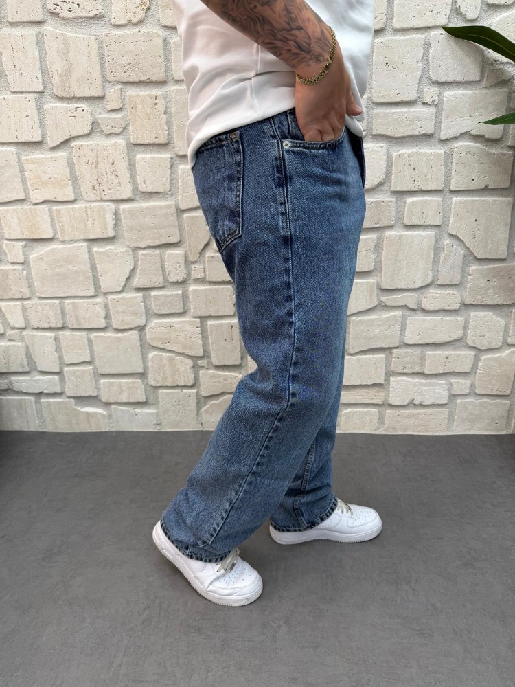 BAGGY ERKEK MAVİ KOT PANTOLON