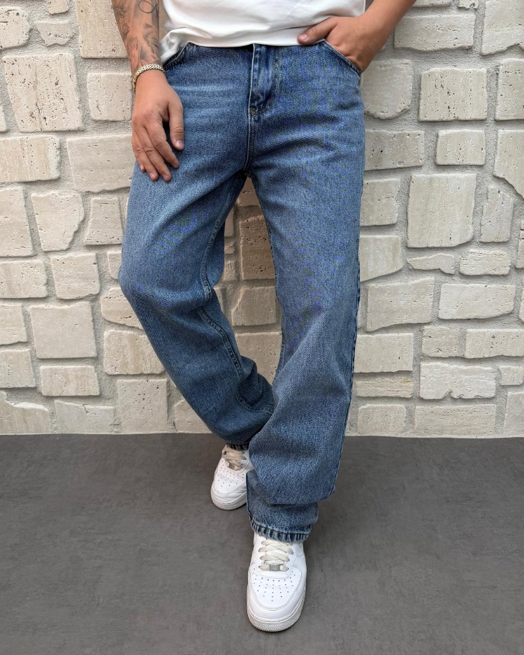 BAGGY ERKEK MAVİ KOT PANTOLON