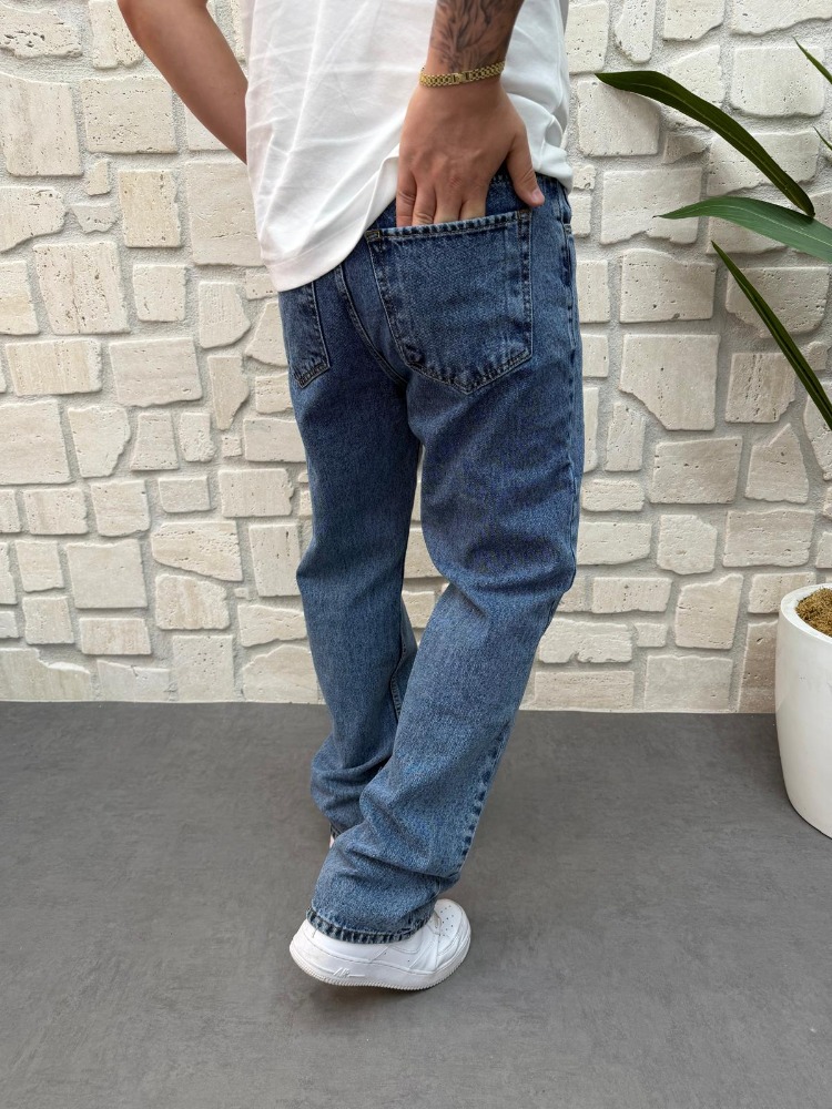BAGGY ERKEK MAVİ KOT PANTOLON