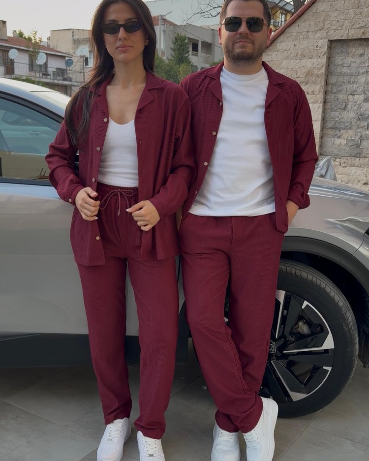  OTTOMAN TAKIM EŞ KOMBİNİ BORDO