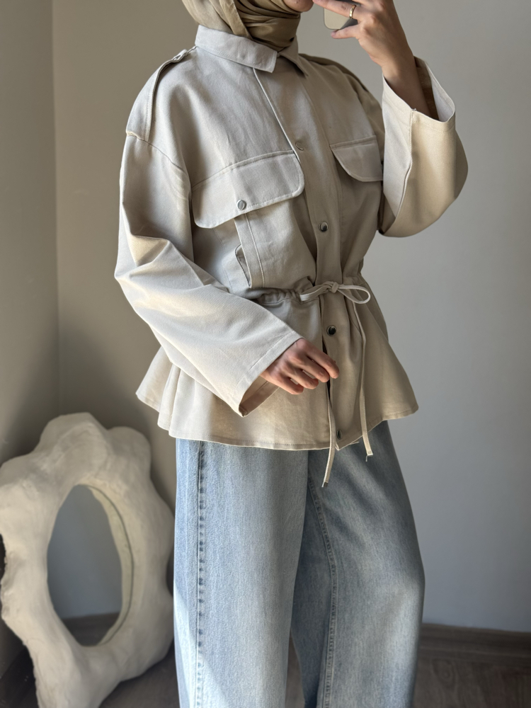 Massi Model Ceket Parka / Bej