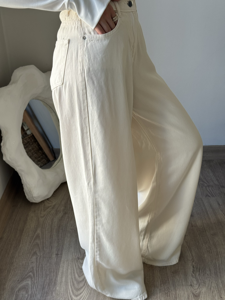 Tensel Kot Pantolon / krem 