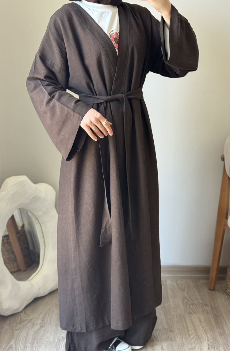 Kimono Takım / acı kahve