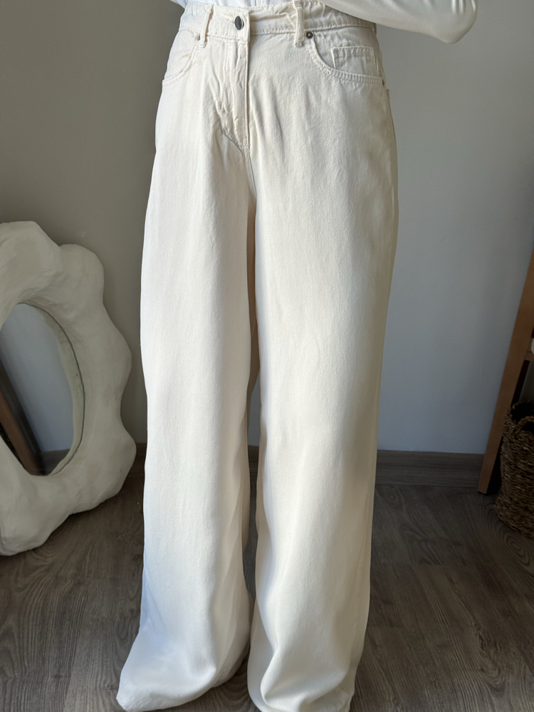 Tensel Kot Pantolon / krem 