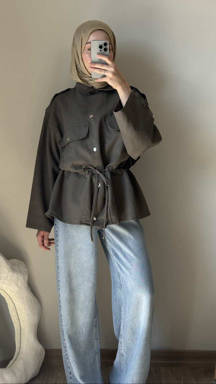 Massi Model Ceket Parka / haki