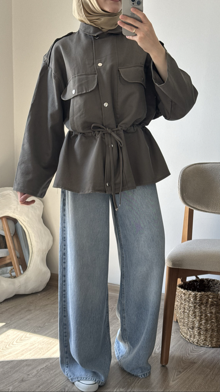 Massi Model Ceket Parka / haki
