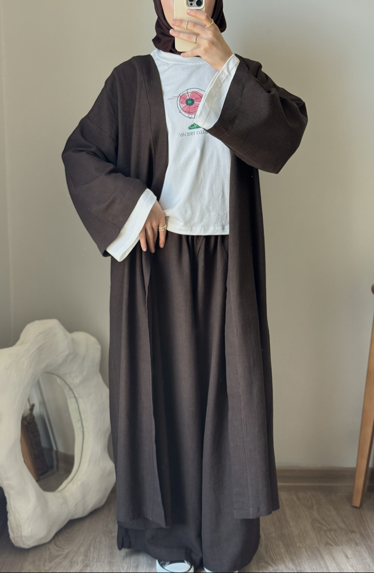 Kimono Takım / acı kahve
