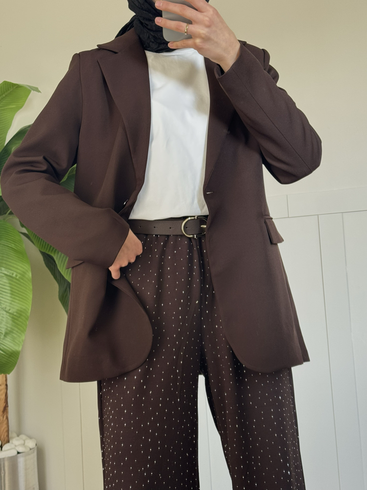 blazer acı kahve